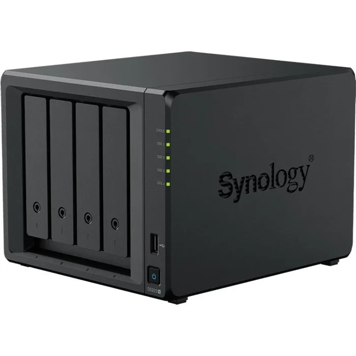 Synology DiskStation DS925+ NAS 4 Bahías 3.5"/2.5" con 16TB (4x4TB HDD), 4GB RAM, 2x 2.5GbE, Torre, para Oficina en Casa o Borde